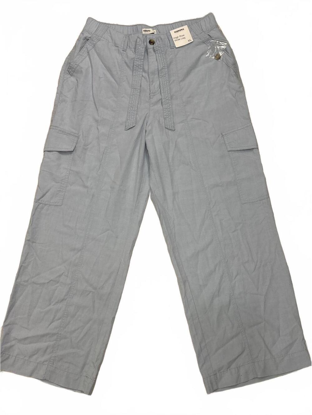 Sonoma High Rise Wide Leg Pants XL Light Blue